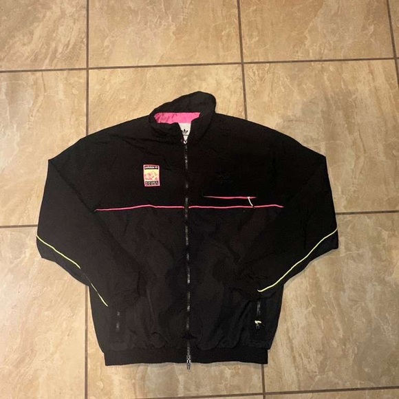 Black Adidas Adiplore Polar Track Jacket Windbreaker Size L - Picture 1 of 3